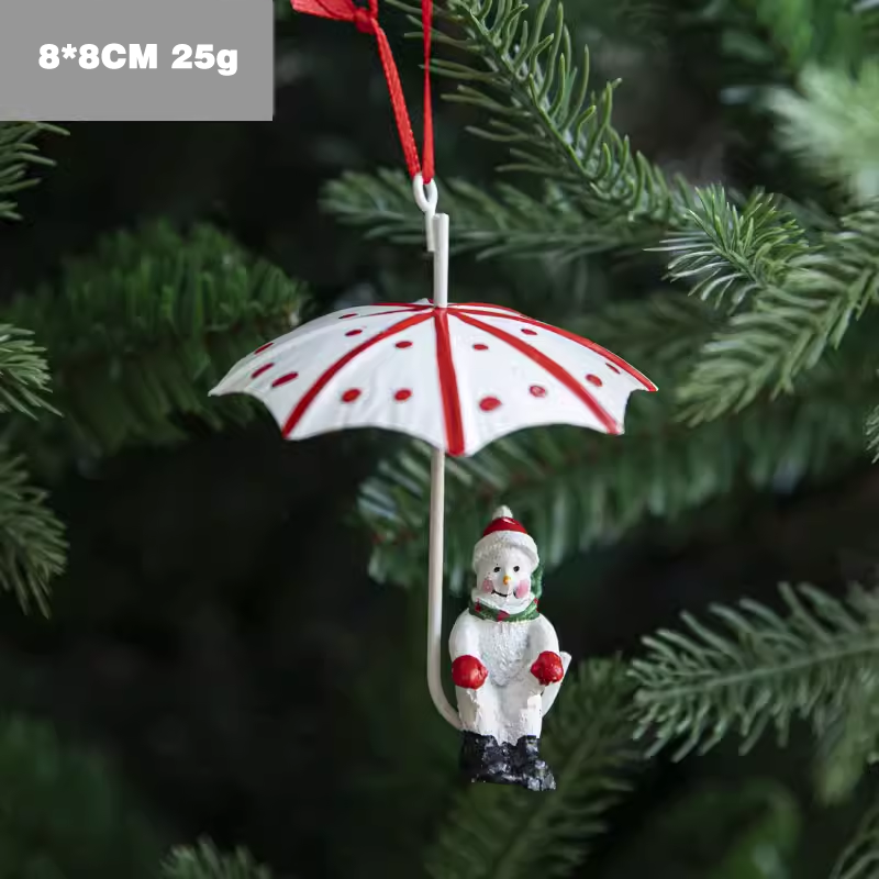 Umbrella Santa Claus Snowman&Reindeer Claus  for Christmas Tree Didiseaon Ornaments