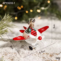 Thumbnail for Flying Airplane Santa Claus  &Reindeer Claus  for Christmas Tree Didiseaon Ornaments