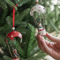 Thumbnail for Hot Air Balloon Santa Claus Snowman&Reindeer Claus  for Christmas Tree (1) Didiseaon Ornaments