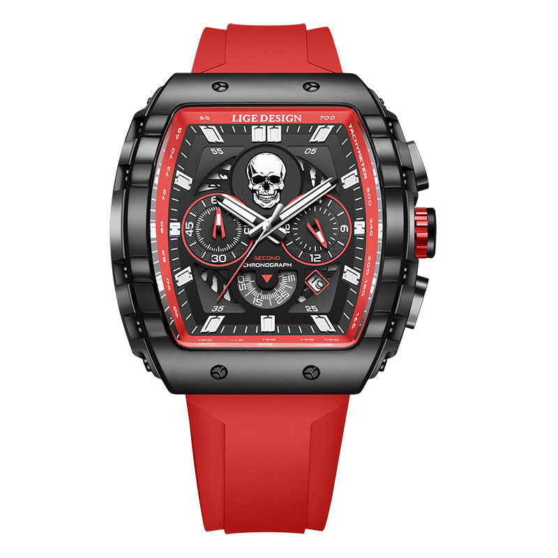 Waterproof Quartz Skeleton Skull Dial Sports Watches Watch