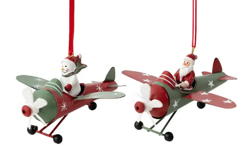 Airplane  Didiseaon for Christmas Tree Ornaments Claus Ornaments