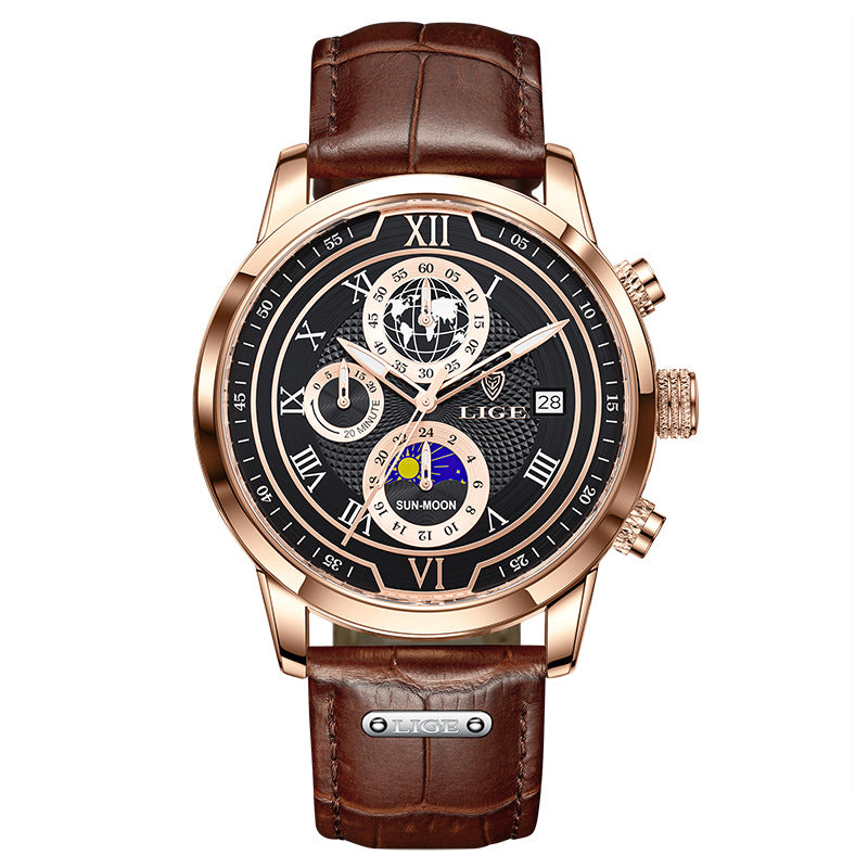 Luxury Man Wristwatch Waterproof Luminous Chronograph Watch