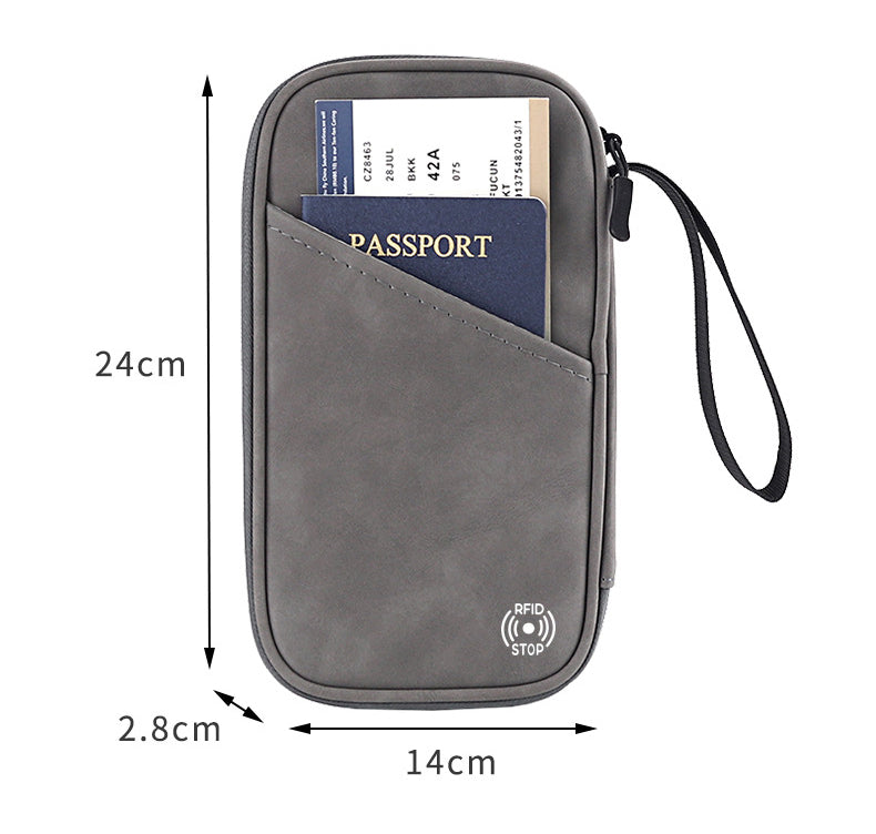 Anti Theft Brush RFID Travel Passport Protective Cover Storage Card Bag