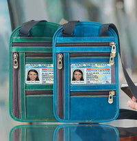 Thumbnail for Cowhide RFID Multi functional neck hanging passport bag