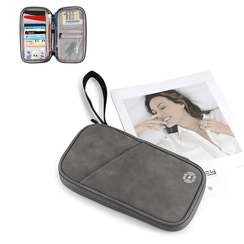 Anti Theft Brush RFID Travel Passport Protective Cover Storage Card Bag