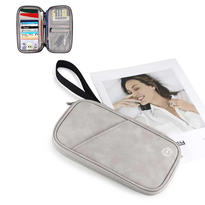 Anti Theft Brush RFID Travel Passport Protective Cover Storage Card Bag