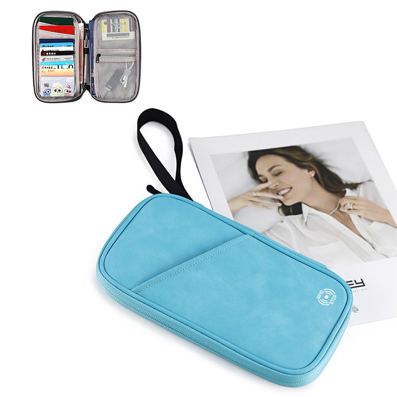 Anti Theft Brush RFID Travel Passport Protective Cover Storage Card Bag