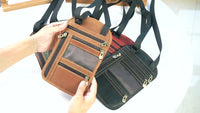 Thumbnail for Cowhide RFID Multi functional neck hanging passport bag