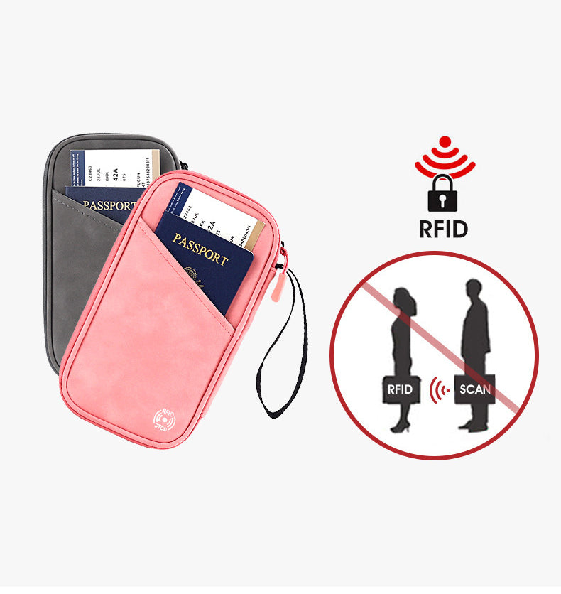 Anti Theft Brush RFID Travel Passport Protective Cover Storage Card Bag