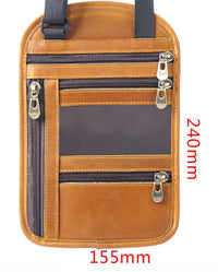 Thumbnail for Cowhide RFID Multi functional neck hanging passport bag