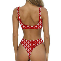 Thumbnail for Perfectly Sized Seamless Airplanes Red Designed Women Sexy Bikini Set Swimsuit