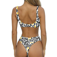 Thumbnail for Mixed Letters Designed Women Sexy Bikini Set Swimsuit