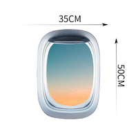 Thumbnail for Airplane Window & The wing of an airplane with Sunrise Printed Wall Window Stickers