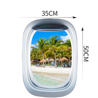 Thumbnail for Airplane Window & Akumal Beach View Printed Wall Window Stickers