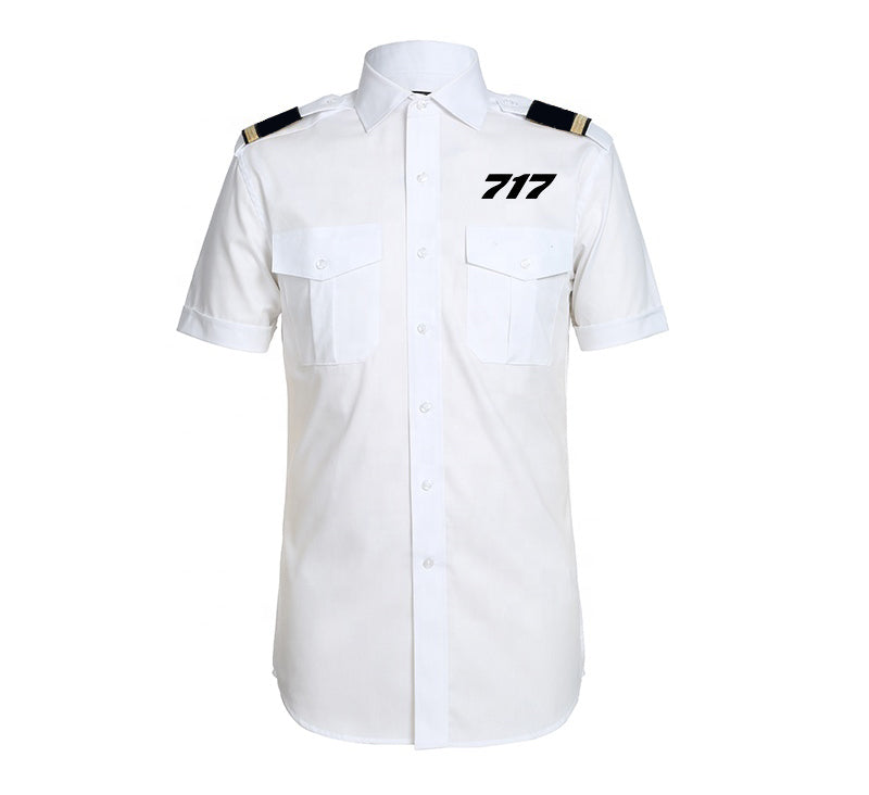 717 Flat Text Designed Pilot Shirts