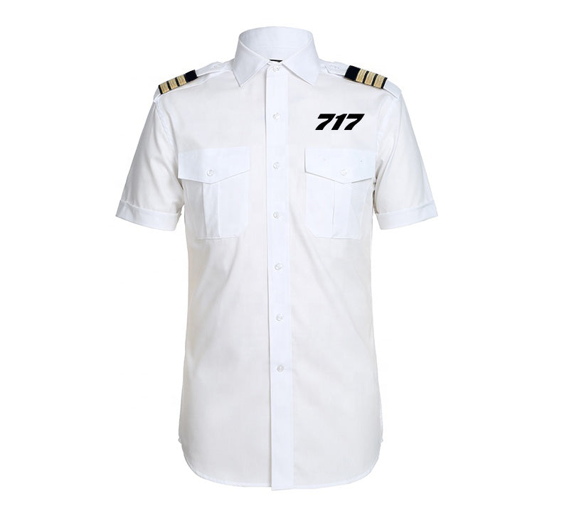 717 Flat Text Designed Pilot Shirts