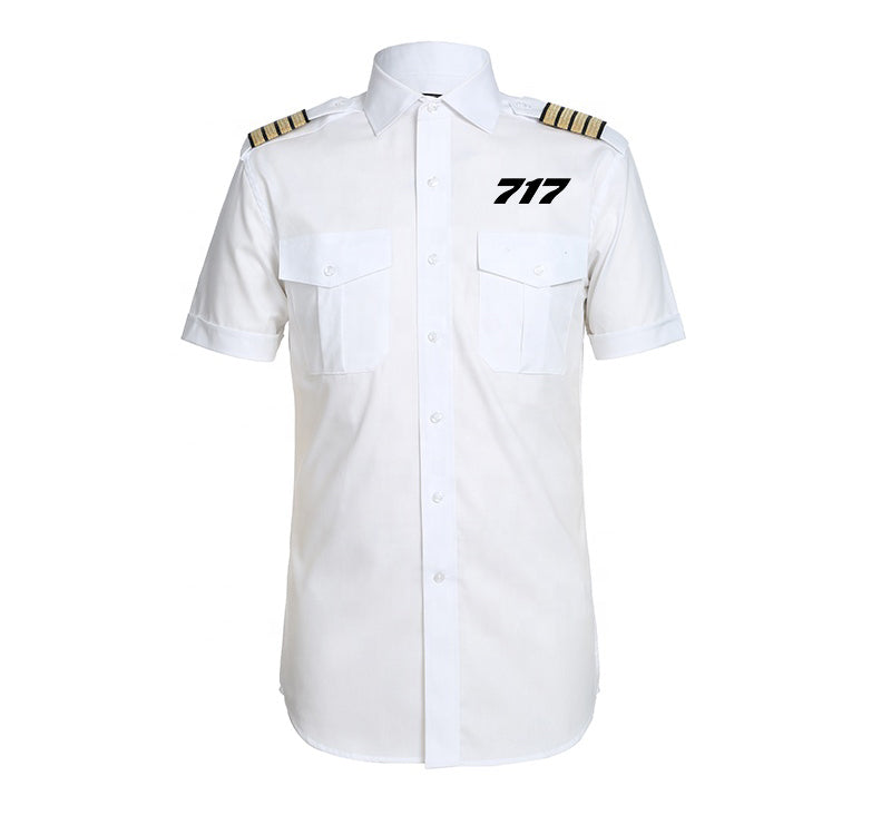 717 Flat Text Designed Pilot Shirts