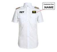 Thumbnail for 727 Flat Text Designed Pilot Shirts