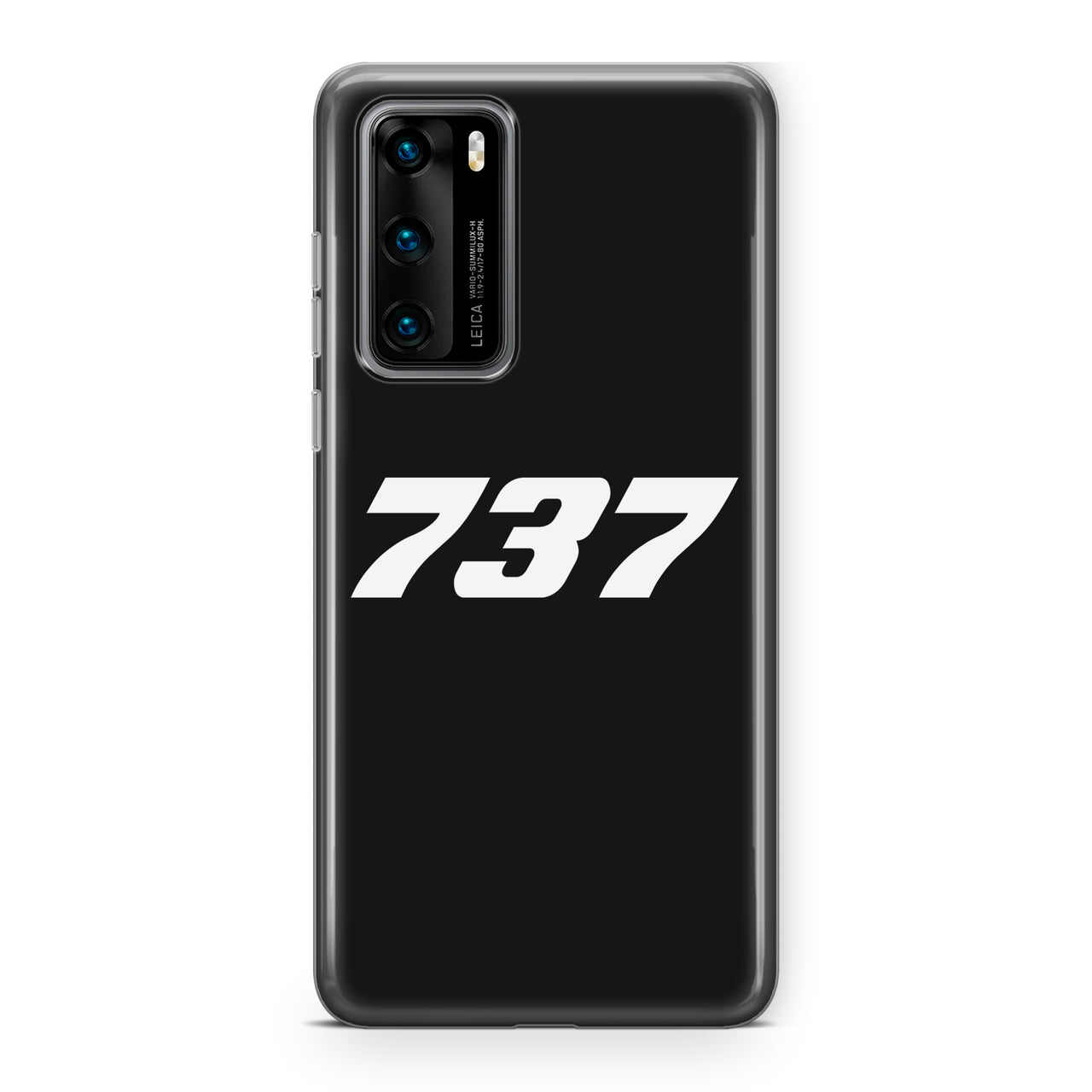 737 Flat Text Designed Huawei Cases