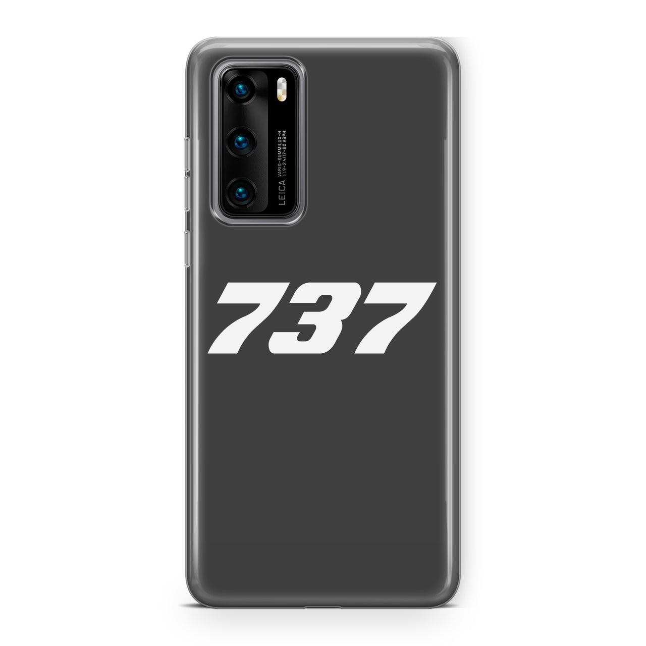 737 Flat Text Designed Huawei Cases