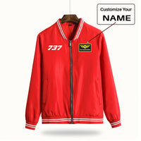 Thumbnail for 737 Flat Text Designed Thin Spring Jackets