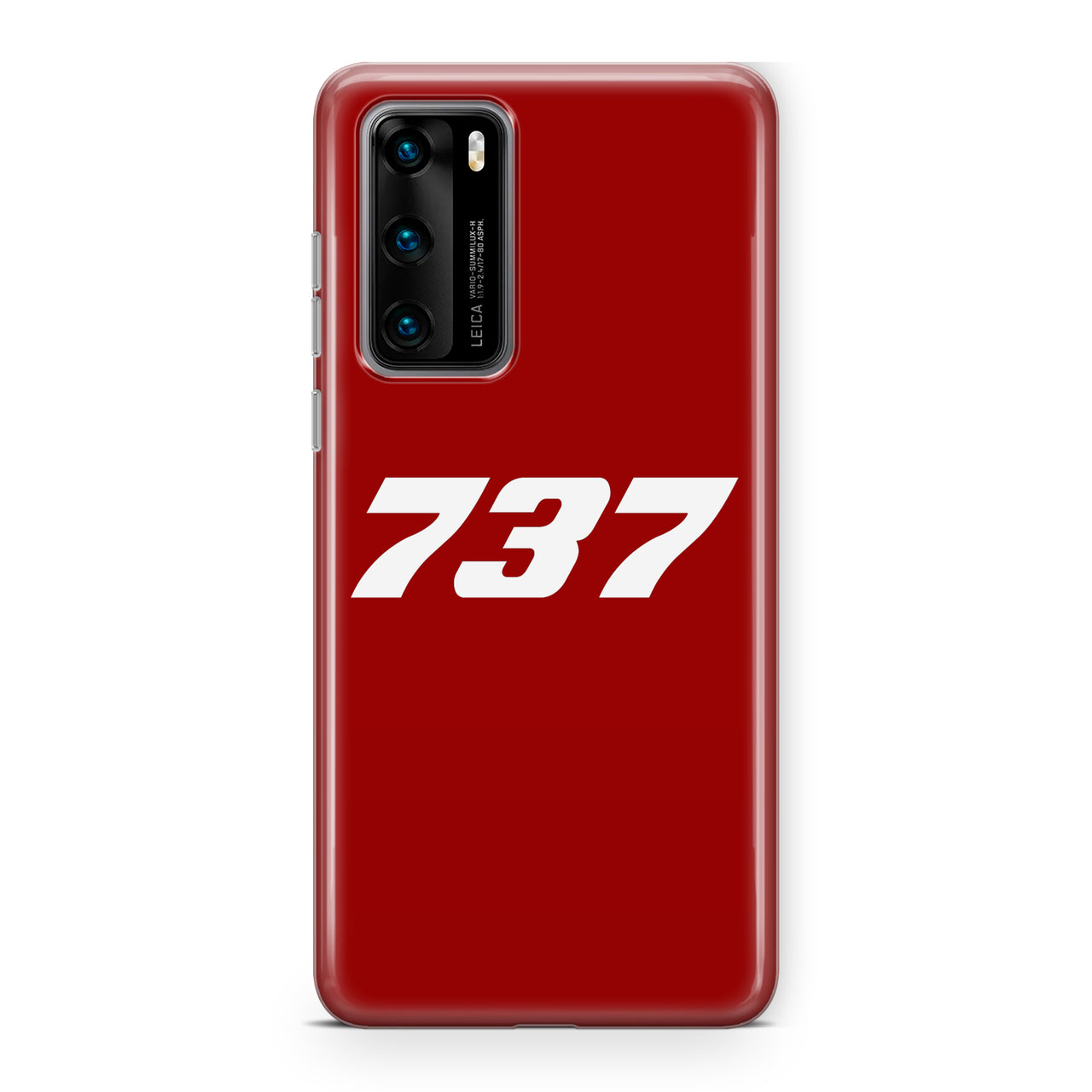 737 Flat Text Designed Huawei Cases