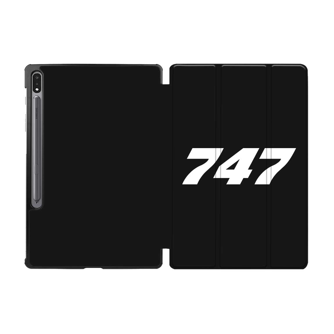747 Flat Text Designed Samsung Tablet Cases