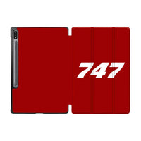 Thumbnail for 747 Flat Text Designed Samsung Tablet Cases
