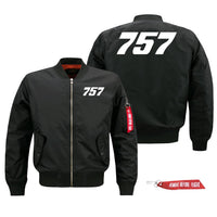 Thumbnail for 757 Flat Text Designed Pilot Jackets (Customizable)