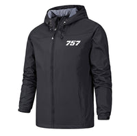 Thumbnail for 757 Flat Text Designed Rain Jackets & Windbreakers