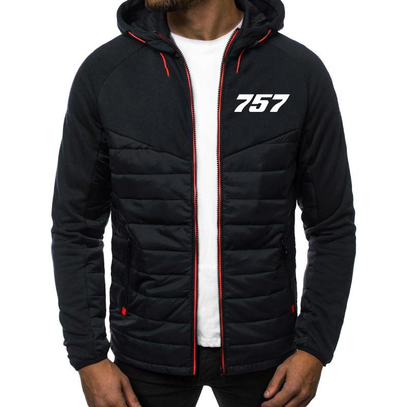 757 Flat Text Designed Sportive Jackets