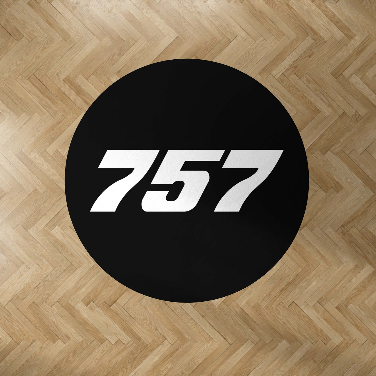 757 Flat Text Designed Carpet & Floor Mats (Round)