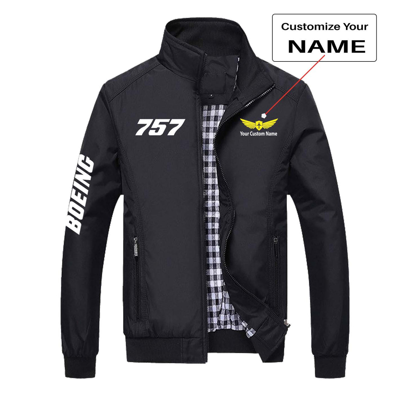 757 Flat Text Designed Stylish Jackets