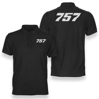 Thumbnail for 757 Flat Text Designed Double Side Polo T-Shirts