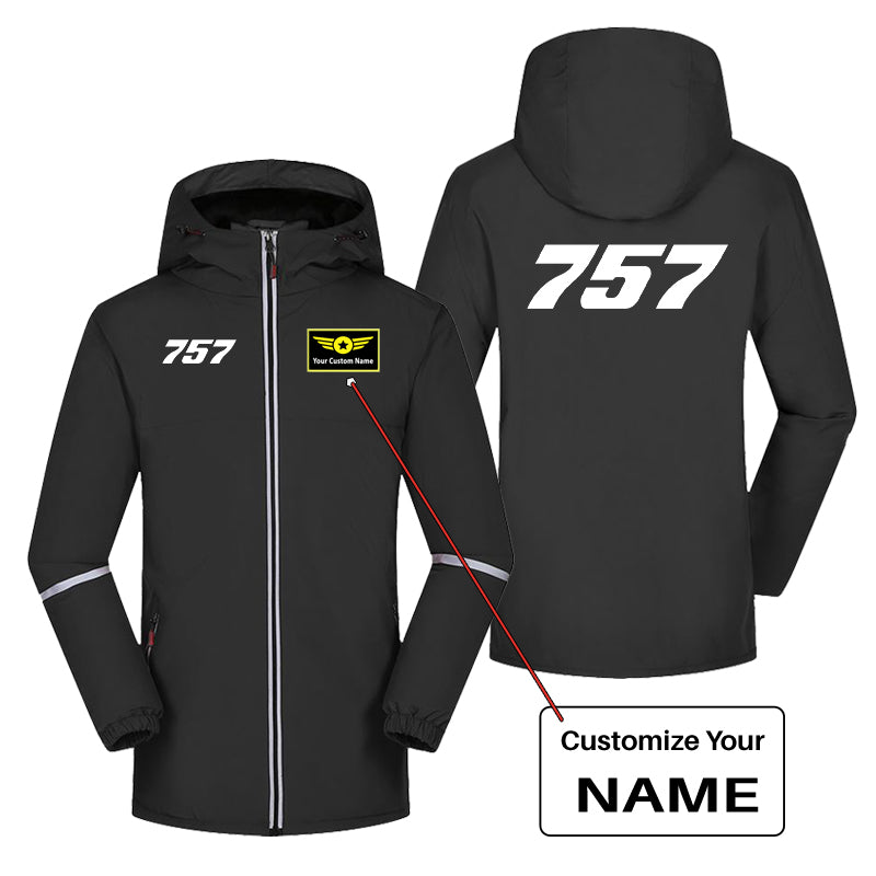 757 Flat Text Designed Rain Coats & Jackets