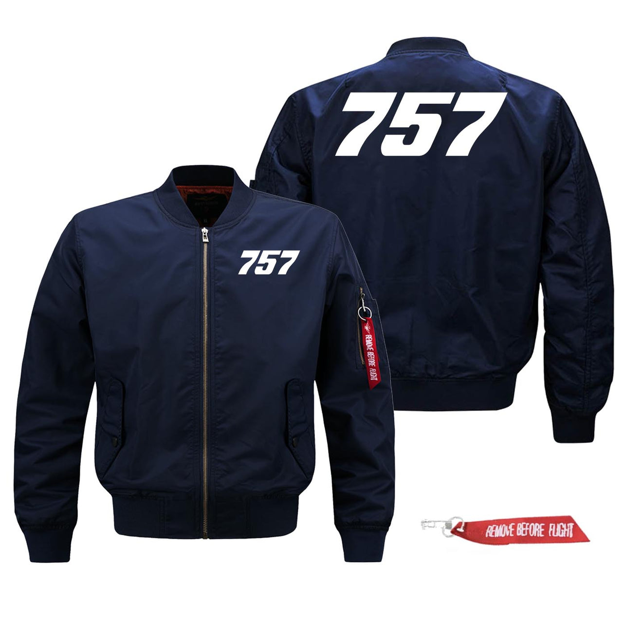 757 Flat Text Designed Pilot Jackets (Customizable)