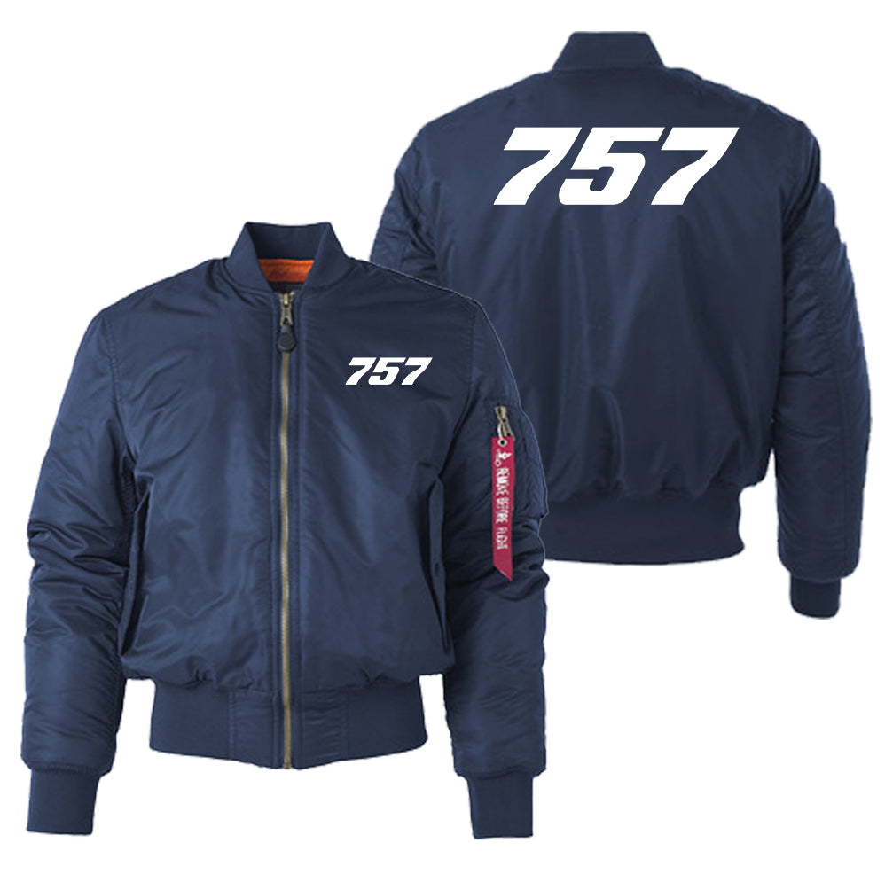 757 Flat Text Designed "Women" Bomber Jackets