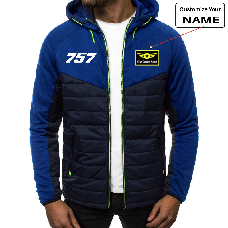 757 Flat Text Designed Sportive Jackets