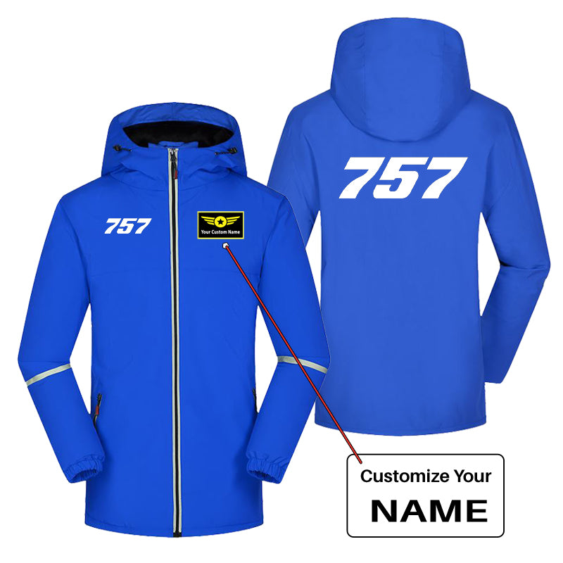 757 Flat Text Designed Rain Coats & Jackets