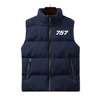 Thumbnail for 757 Flat Text Designed Puffy Vests