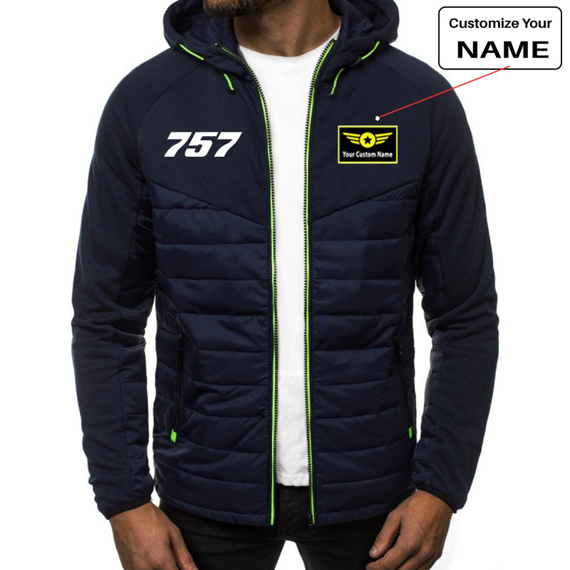 757 Flat Text Designed Sportive Jackets