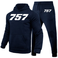 Thumbnail for 757 Flat Text Designed Hoodies & Sweatpants Set