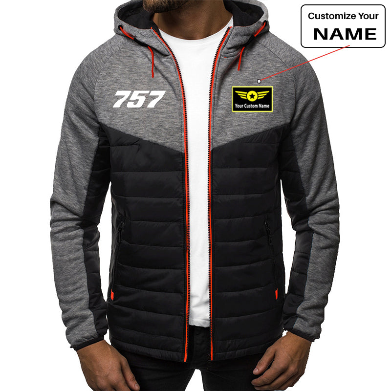 757 Flat Text Designed Sportive Jackets