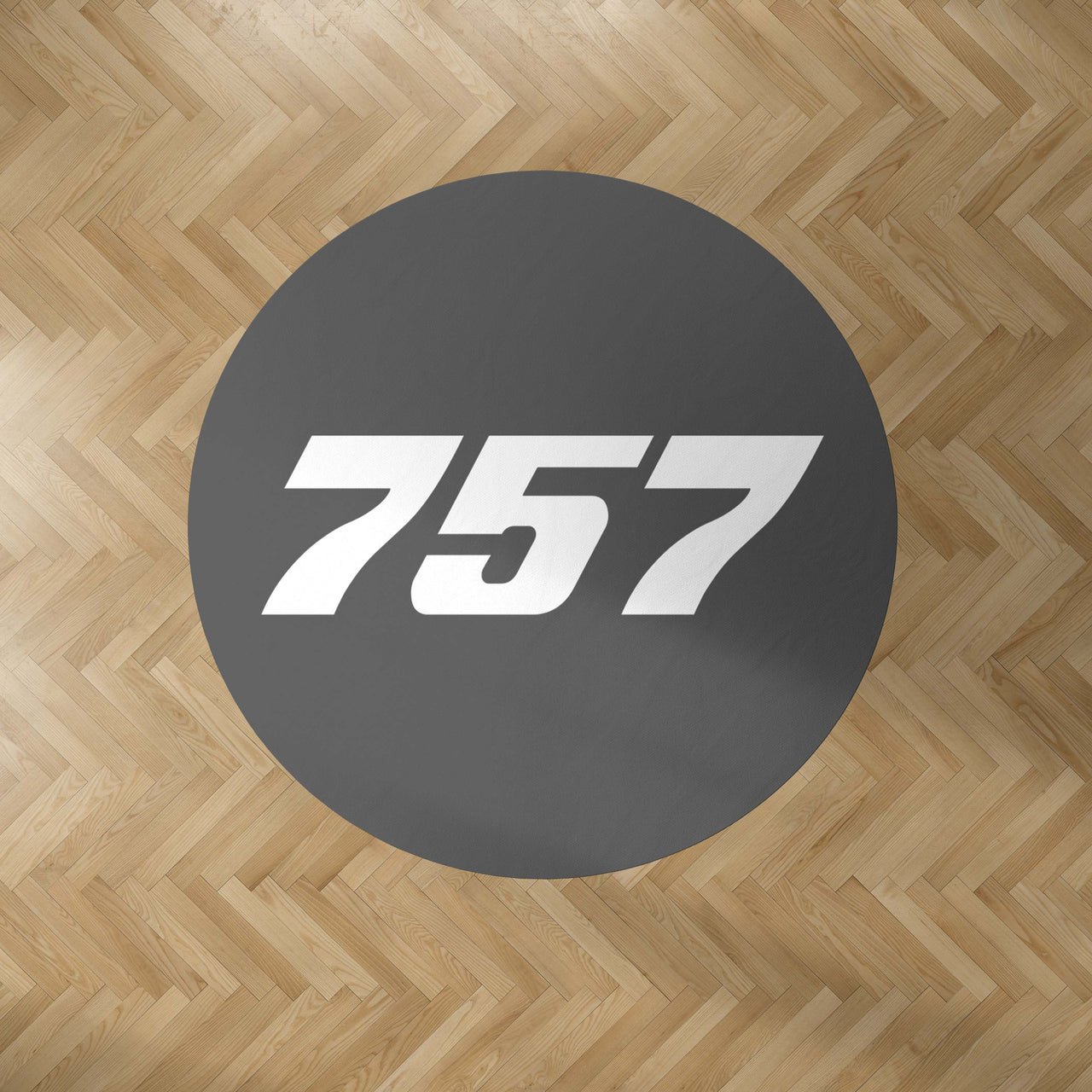 757 Flat Text Designed Carpet & Floor Mats (Round)