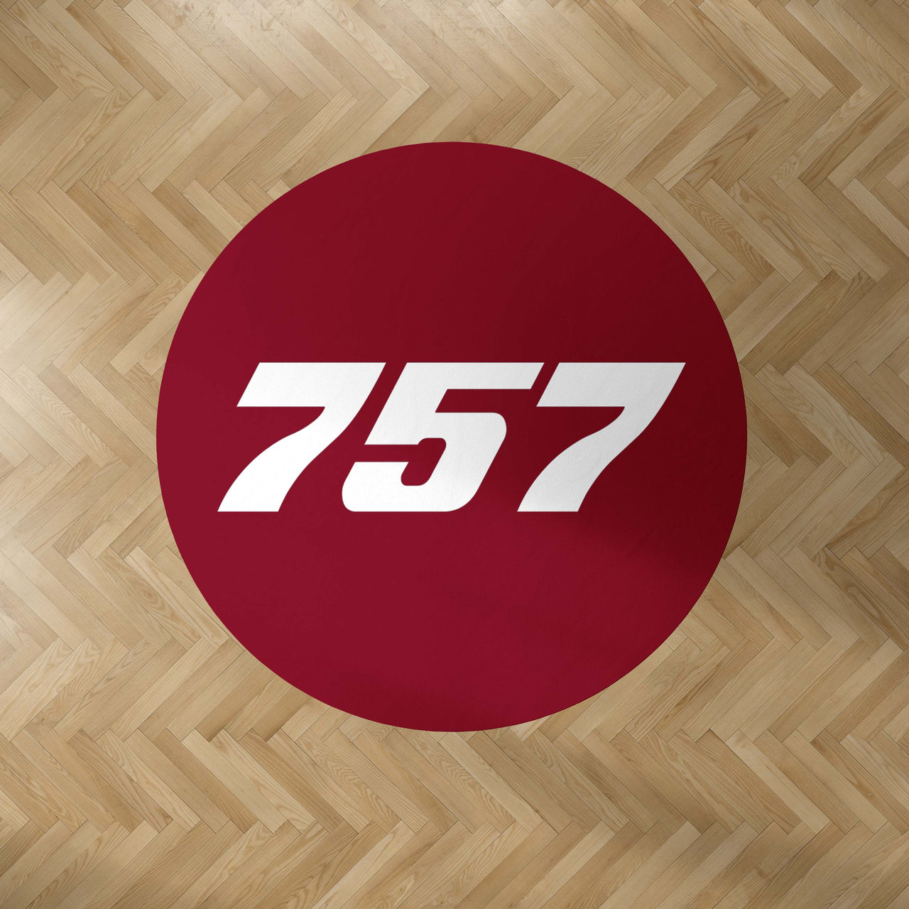 757 Flat Text Designed Carpet & Floor Mats (Round)