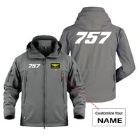 Thumbnail for 757 Flat Text Designed Military Jackets (Customizable)