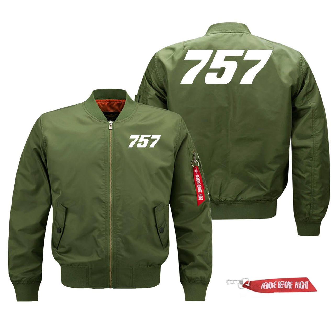 757 Flat Text Designed Pilot Jackets (Customizable)