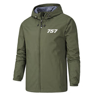 Thumbnail for 757 Flat Text Designed Rain Jackets & Windbreakers