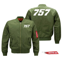 Thumbnail for 757 Flat Text Designed Pilot Jackets (Customizable)