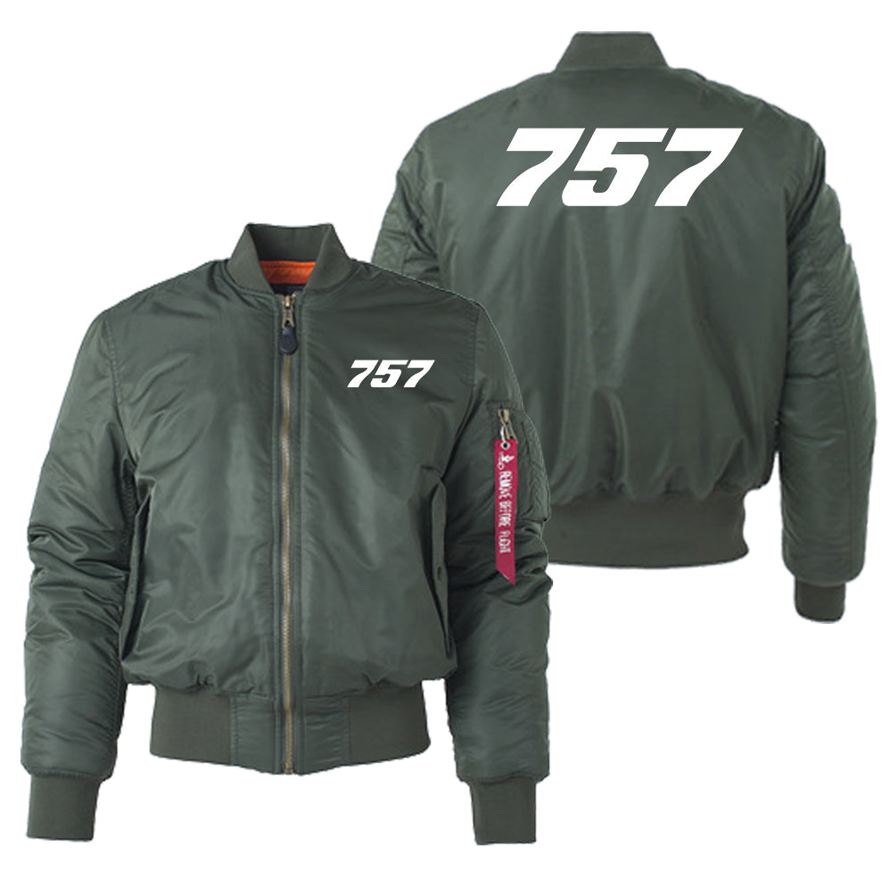 757 Flat Text Designed "Women" Bomber Jackets